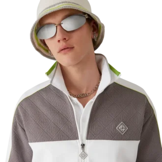 Gestreepte gehaakte muts