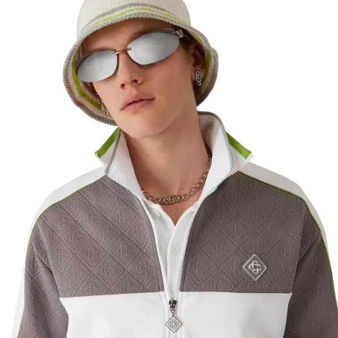 Gestreepte gehaakte muts