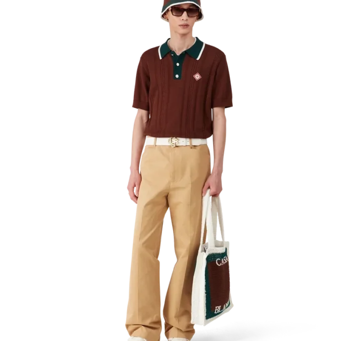 Gestreepte gehaakte muts