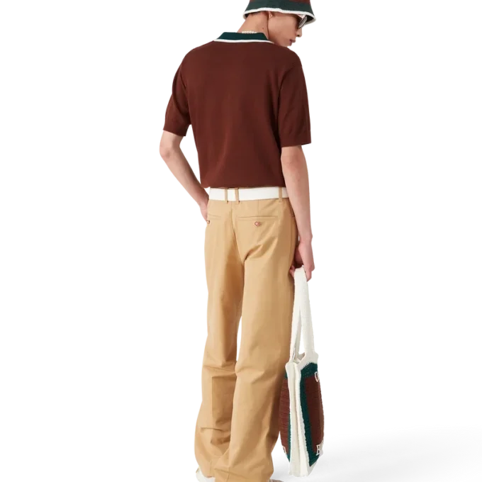 Gestreepte gehaakte muts