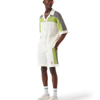 Gestreepte gehaakte Shorts