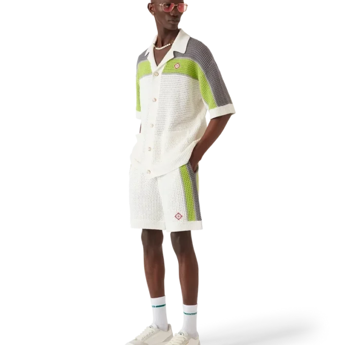 Gestreepte gehaakte Shorts Gestreepte gehaakte Shorts