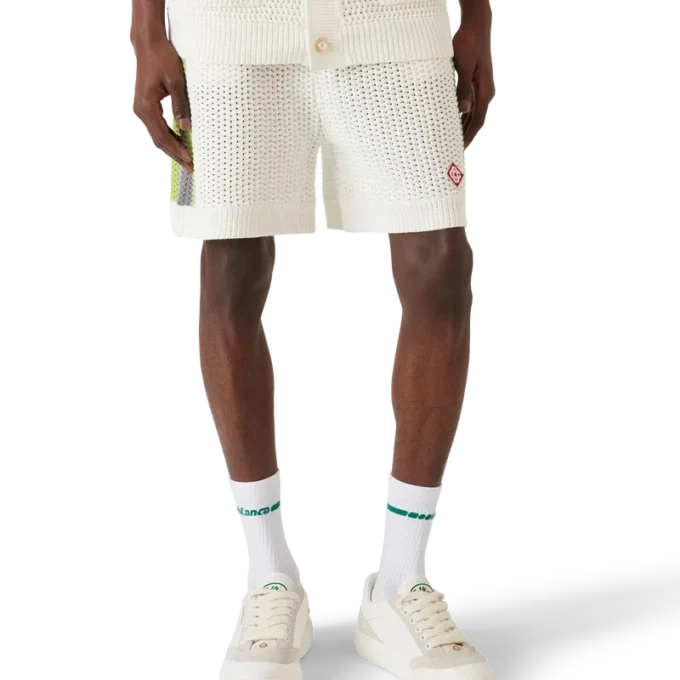 Gestreepte gehaakte Shorts Gestreepte gehaakte Shorts