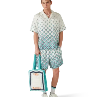 Gestreepte gehaakte tas Gestreepte gehaakte tas