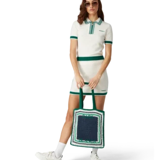 Gestreepte gehaakte tas Gestreepte gehaakte tas