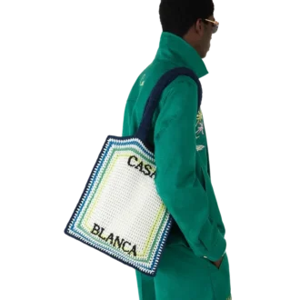 Gestreepte gehaakte tas Gestreepte gehaakte tas