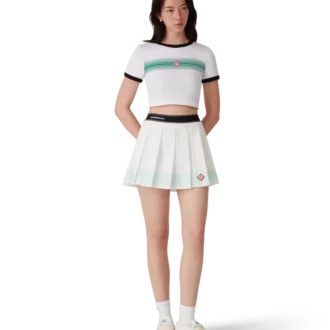 Gestreepte geplooide minirok