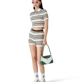 Gestreepte gerimpelde Shorts