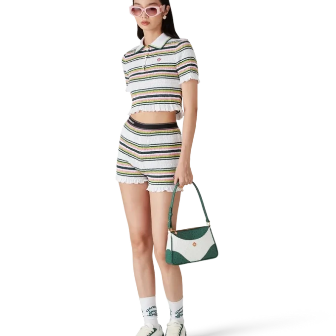 Gestreepte gerimpelde Shorts Gestreepte gerimpelde Shorts