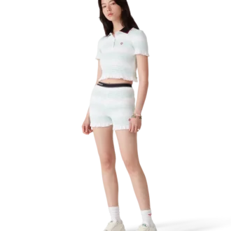 Gestreepte gerimpelde Shorts