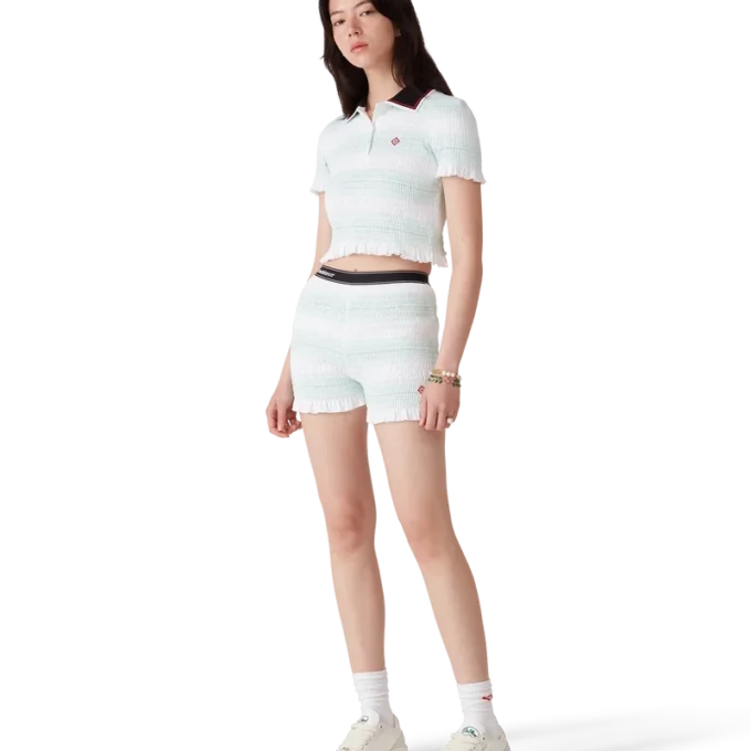 Gestreepte gerimpelde Shorts Gestreepte gerimpelde Shorts