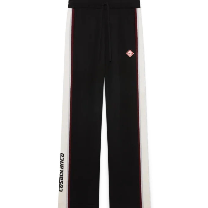 Gestreepte merino-gebreide broek Gestreepte merino-gebreide broek