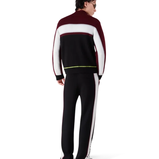 Gestreepte merino-gebreide broek Gestreepte merino-gebreide broek