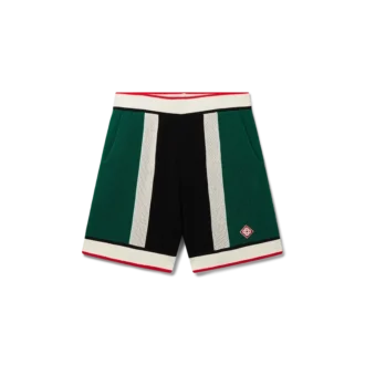 Gestreepte mesh-Shorts