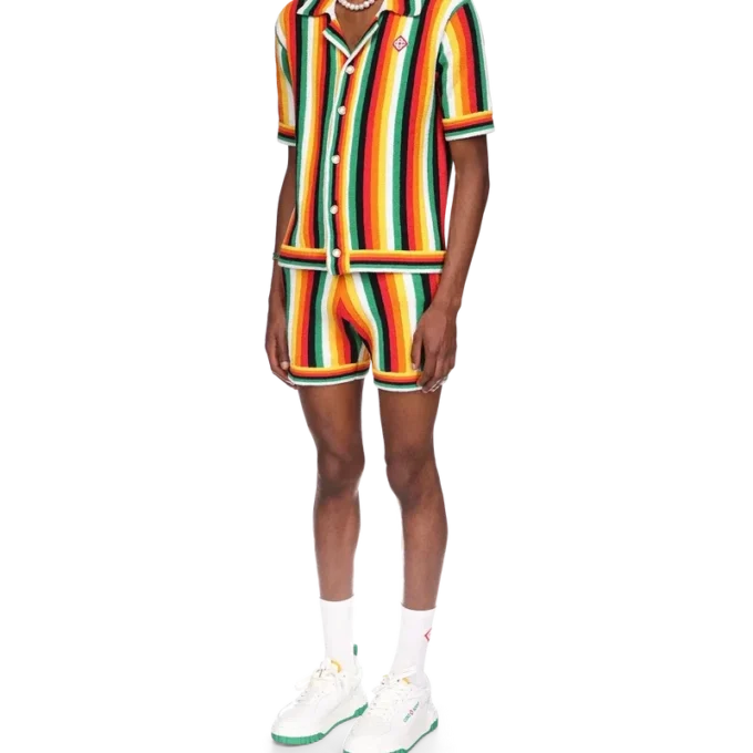 Gestrept badstof overhemd