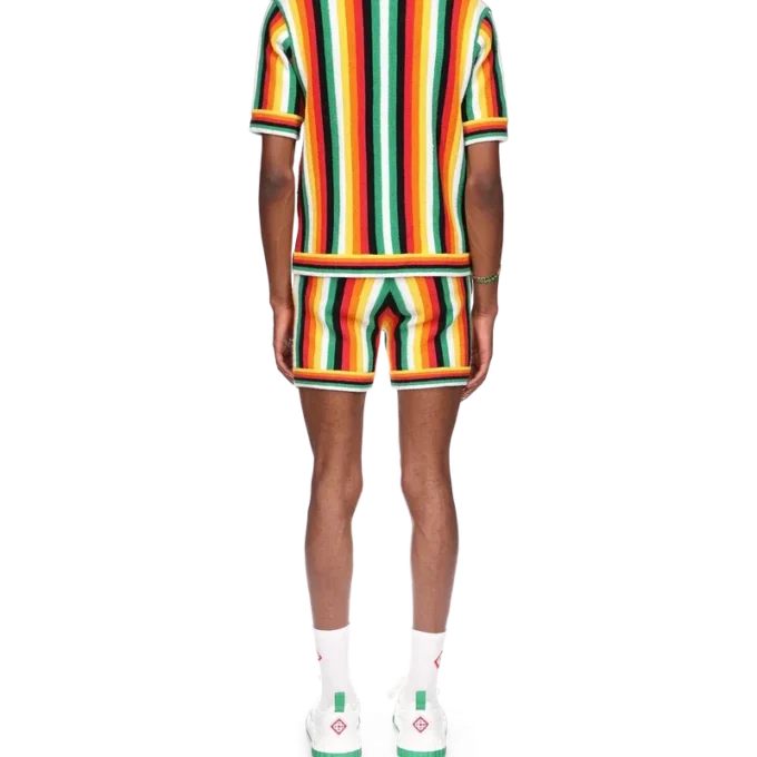 Gestrept badstof overhemd