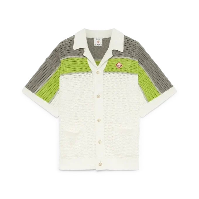 Gestrept gehaakt overhemd