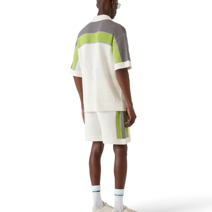 Gestrept gehaakt overhemd