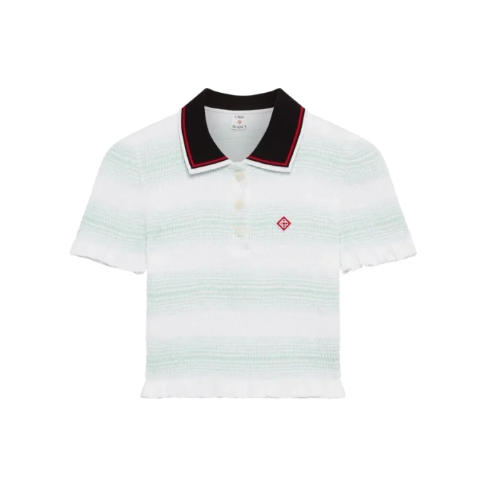 Gestrept overhemd met plooien