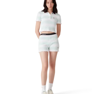 Gestrept overhemd met plooien