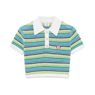 Gestrept poloshirt met korte mouwen Gestrept poloshirt met korte mouwen