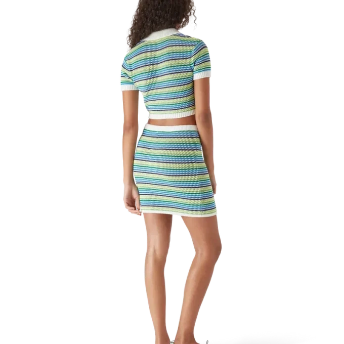 Gestrept poloshirt met korte mouwen