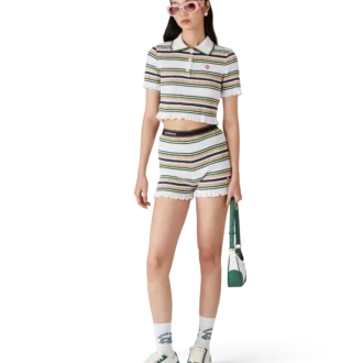 Del Mar witte en groene sneaker voor dames Del Mar witte en groene sneaker voor dames