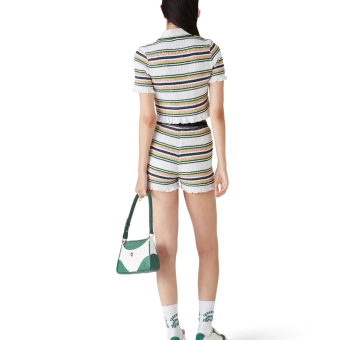 Gestreptes cropped Poloshirt