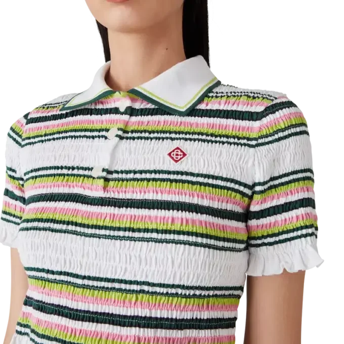Gestreptes cropped Poloshirt