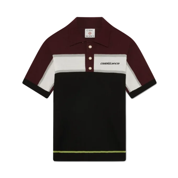 Gestreptes merino-Poloshirt