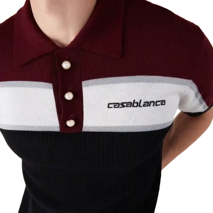 Gestreptes merino-Poloshirt