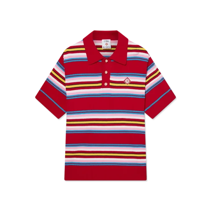Gestreptes oversized Poloshirt