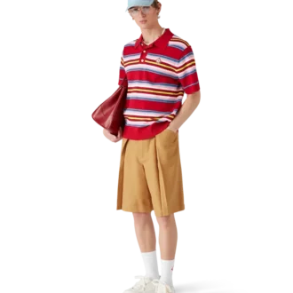 Gestreptes oversized Poloshirt