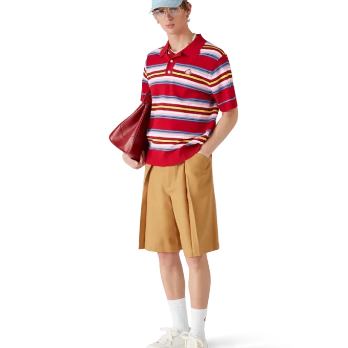 Gestreptes oversized Poloshirt