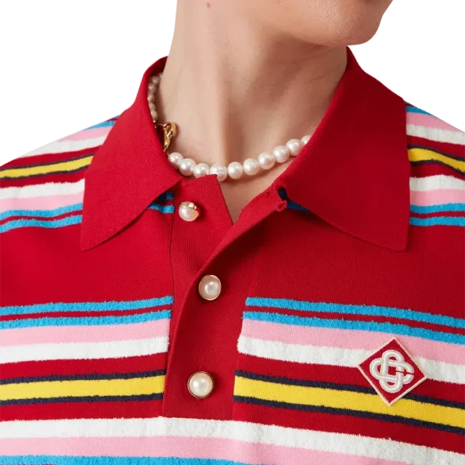 Gestreptes oversized Poloshirt