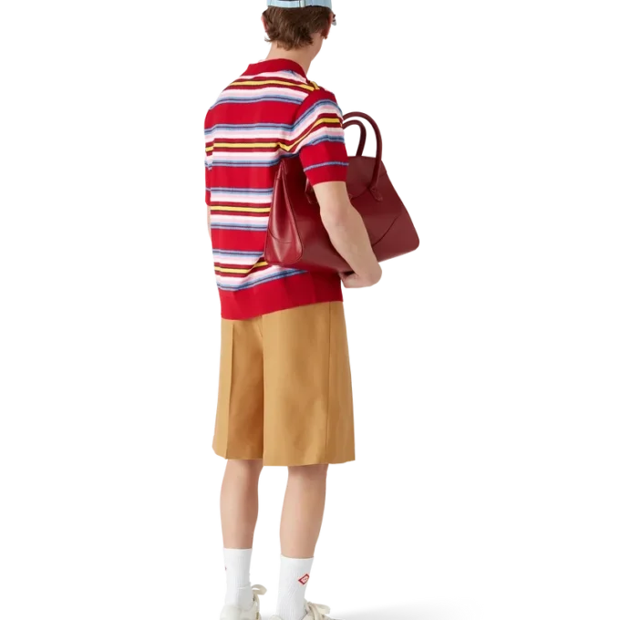 Gestreptes oversized Poloshirt