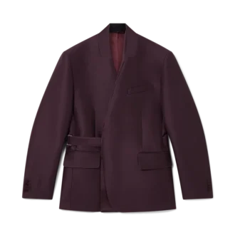 Getailleerd wikkeljasje van wol-zijde mix