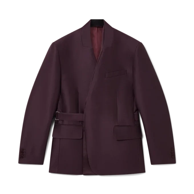 Getailleerd wikkeljasje van wol-zijde mix