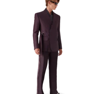 Getailleerd wikkeljasje van wol-zijde mix