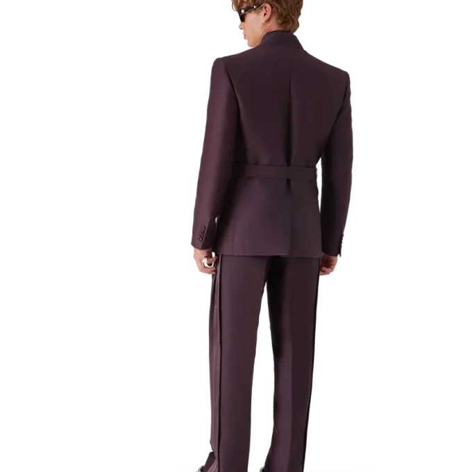 Getailleerd wikkeljasje van wol-zijde mix