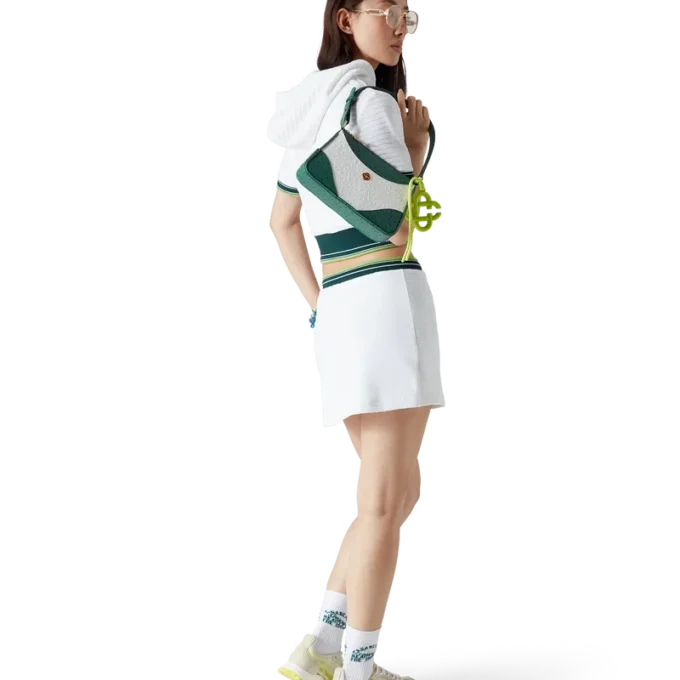 Tenniskleding van gestructureerd velours-rok