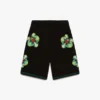Glitch Orchid geborduurde gehaakte short