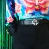 Glitch Orchid oversized T-shirt met korte mouwen