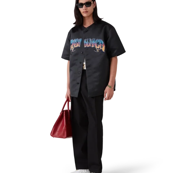 Gothic baseballshirt met korte mouwen