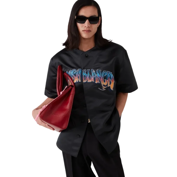 Gothic baseballshirt met korte mouwen