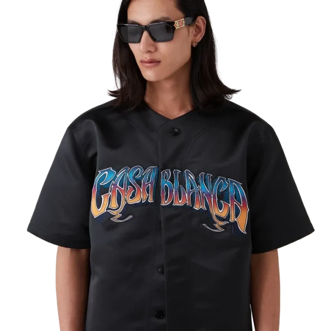 Gothic baseballshirt met korte mouwen