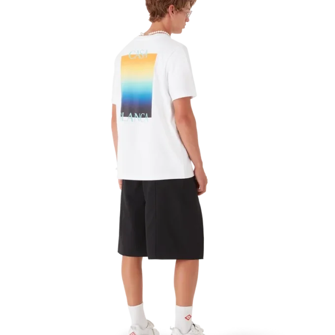 Gradient Square T-shirt met korte mouwen Gradient Square T-shirt met korte mouwen