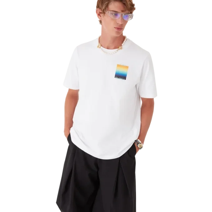 Gradient Square T-shirt met korte mouwen Gradient Square T-shirt met korte mouwen