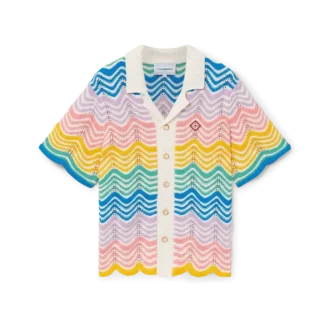 Gradient Wave-gebreid overhemd