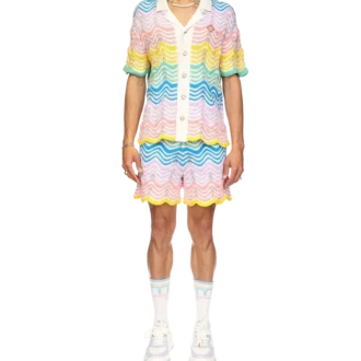 Gradient Wave-gebreid overhemd